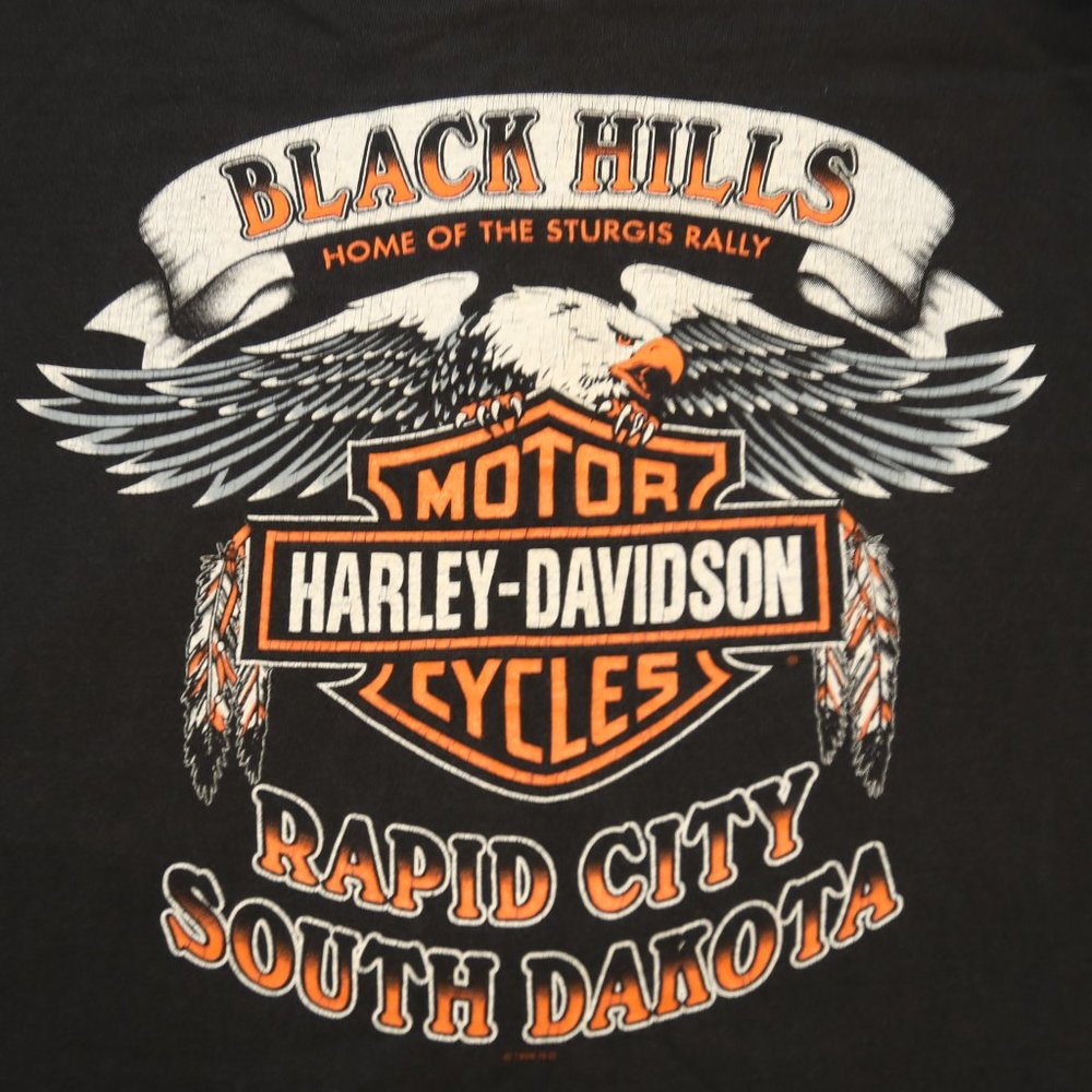 Harley davidson xxl 1999 sturgis black hills rally  button down tshirt